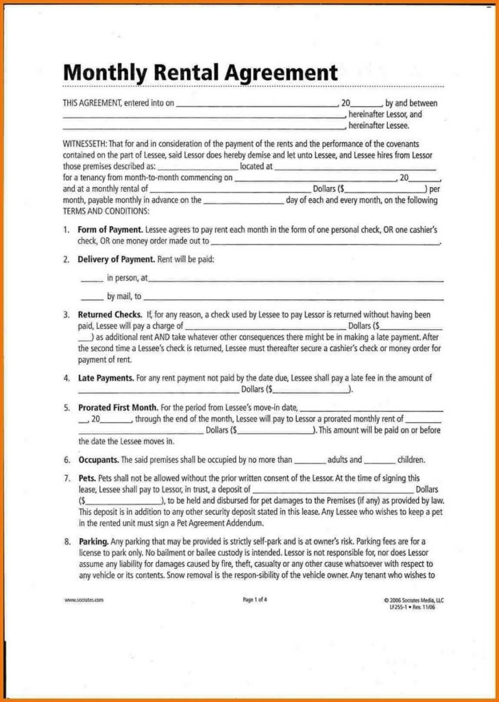 Printable Free Spanish Rental Agreement Template Printable Word Searches