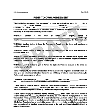 Printable Rent To Own Lease Agreement Shop Fresh