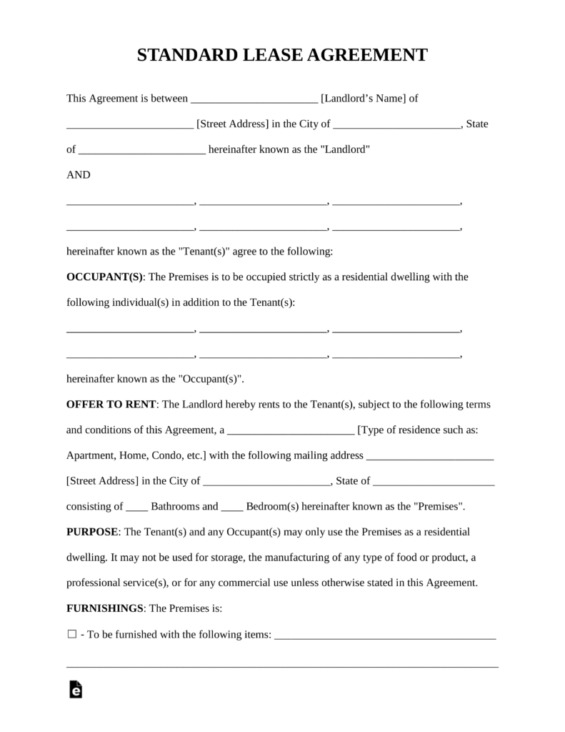 Printable Rental Agreement Form Free Printable Forms Free Online