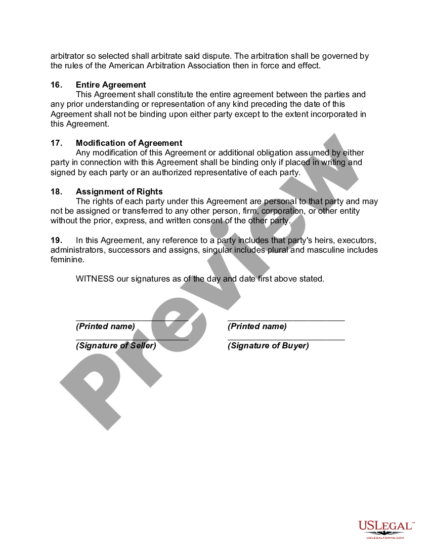 Printable Simple Mobile Home Purchase Agreement Printable Templates