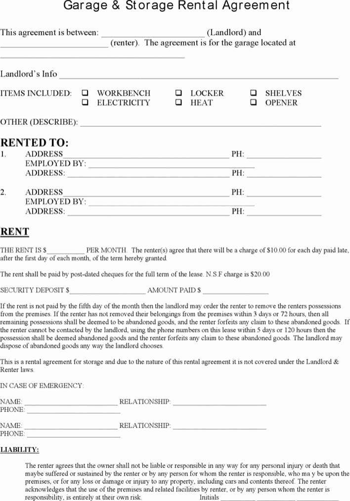 Printable Simple Storage Agreement Printable Calendars AT A GLANCE