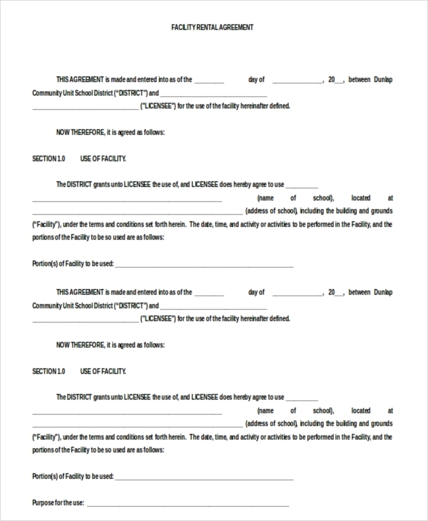 Printable Standard Lease Agreement Template Business PSD Excel Word 