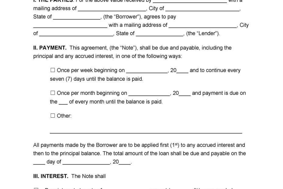 Simple Loan Agreement Sample