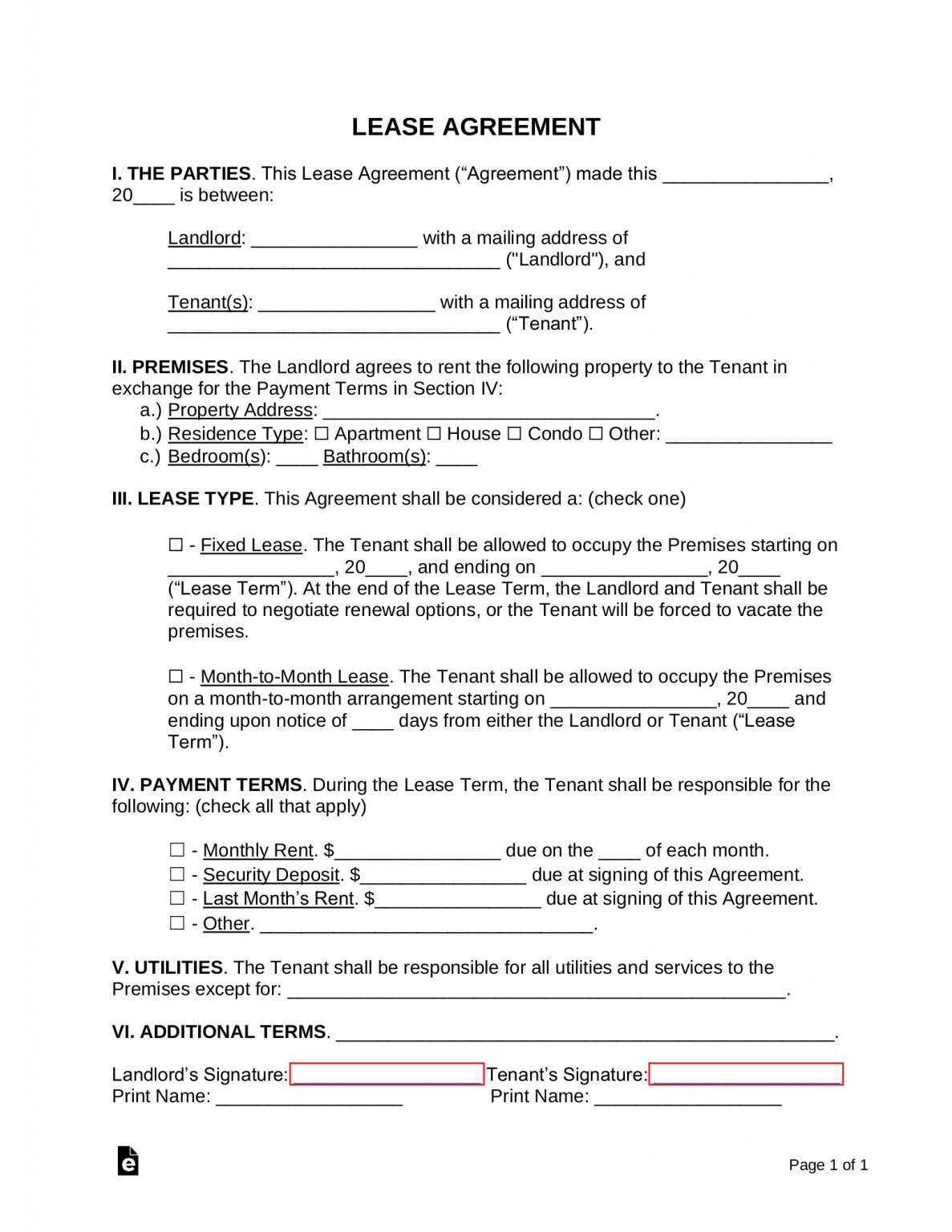 Template Free Printable Basic Rental Agreement Printa Vrogue co