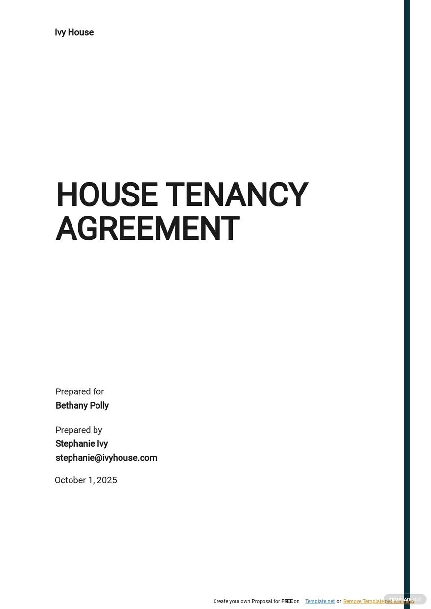 Tenancy Agreements Templates Word Format Free Download Template