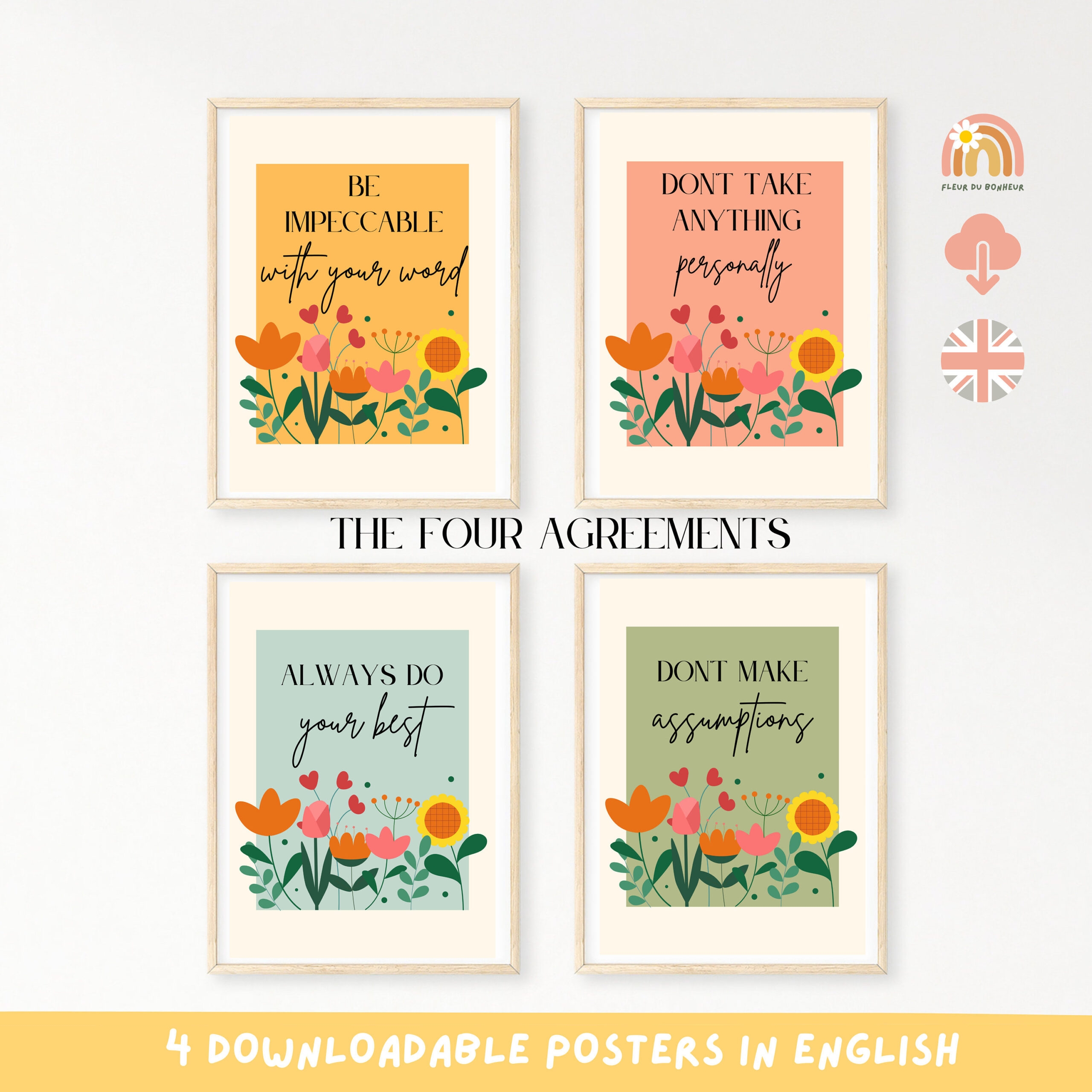 The Four Agreements Free Printable Poster FREE Printables