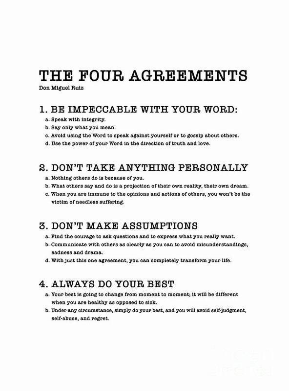 The Four Agreements Poster Worksheets Library